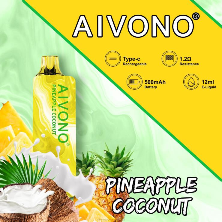 Aivono AIM GUN 7000 Ananas-Kokosnuss 4V0P8106 - Aivono Vape Aivono AIM GUN 7000 Ananas-Kokosnuss 4V0P8106 - Aivono Vape